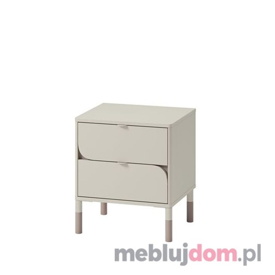 Stolik nocny HARMONY HR-07 z szufladami na metalowych smukłych nóżkach