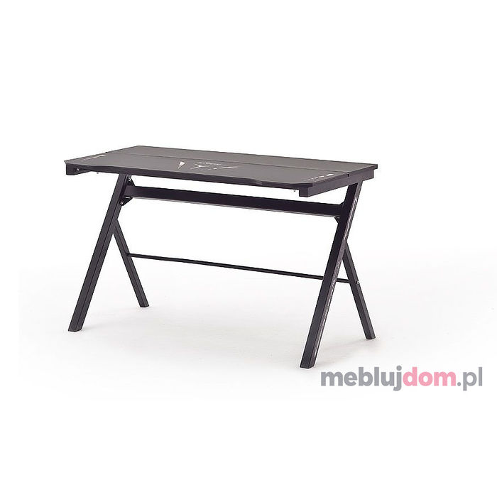 Biurko gamingowe MC RACING BASIC 4 oświetlenie LED skos