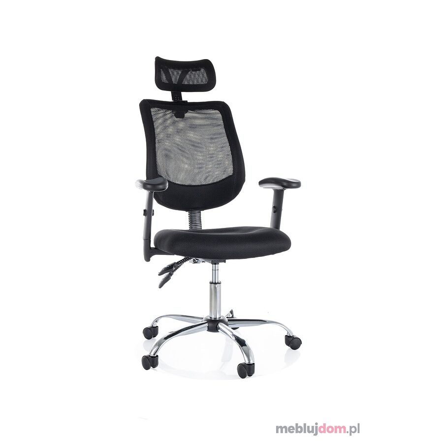 Fotel ergonomiczny Q-118 R Signal kolor czarny przód