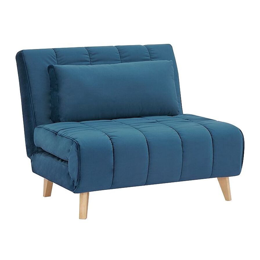 Fotel rozkładany BILLY VELVET Signal Szary OUTLET