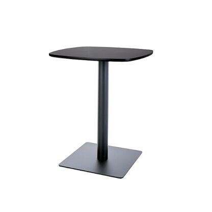 Czarny stół BT001 60x60 na metalowej czarnej podstawie