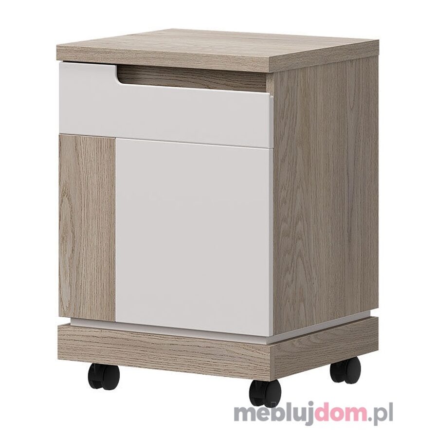 Mobilny kontenerek do biurka ASTON AN13 w odcieniu dębu cremona i kaszmiru