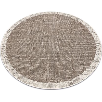 DYWAN SZNURKOWY SIZAL FLOORLUX KOŁO 20401 Ramka taupe / szampański 