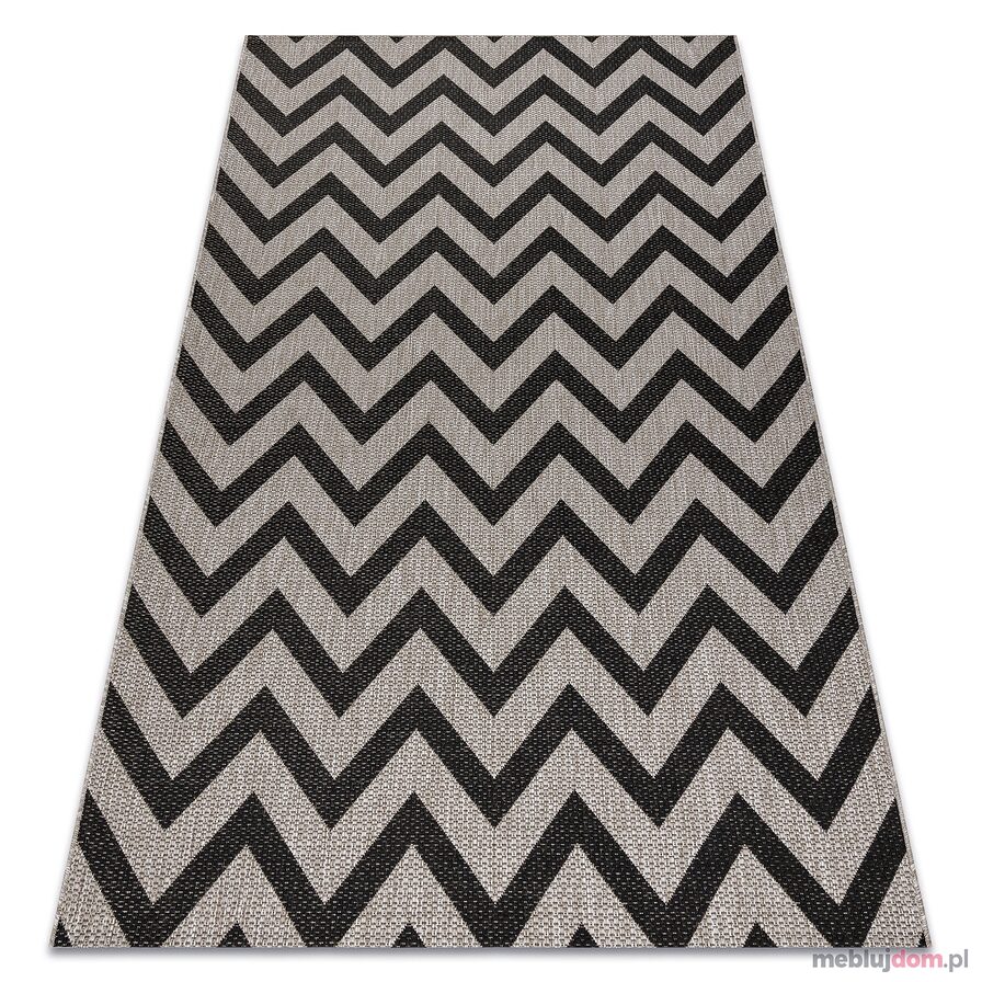 DYWAN SZNURKOWY SIZAL FLOORLUX 20340 silver / black ZYGZAK