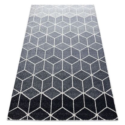 Dywan HEOS 78590 krem / srebrny / antracyt CUBE, KOSTKA