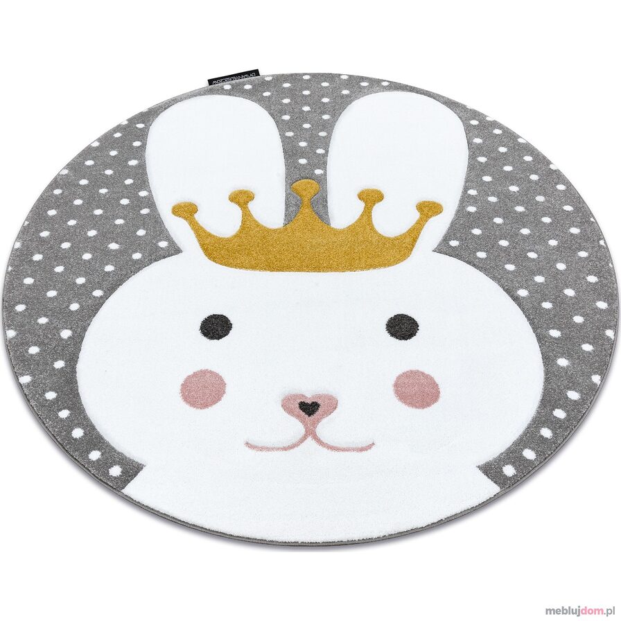Dywan PETIT BUNNY KRÓLICZEK KRÓLIK koło szary