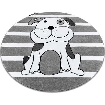 Dywan PETIT PUPPY PIESEK SZCZENIAK koło szary