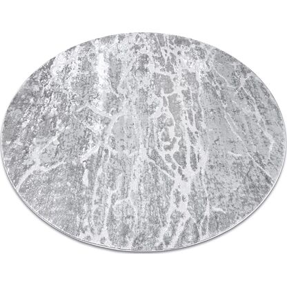 Dywan MEFE nowoczesny Koło 6182 Beton - Strukturalny, dwa poziomy runa szary