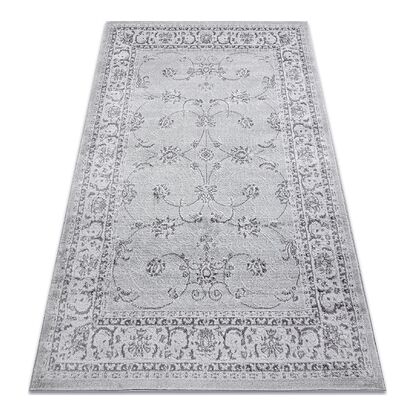 Dywan MEFE nowoczesny 2312 Ornament, ramka - Strukturalny, dwa poziomy runa szary