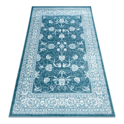 Dywan MEFE nowoczesny 2312 Ornament - Strukturalny, dwa poziomy runa krem / niebieski