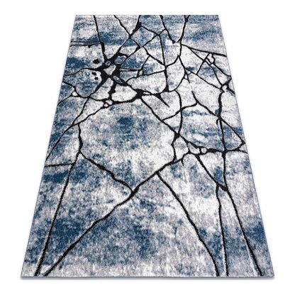 Dywan nowoczesny COZY 8873 Cracks Popękany beton - Strukturalny, dwa poziomy runa niebieski