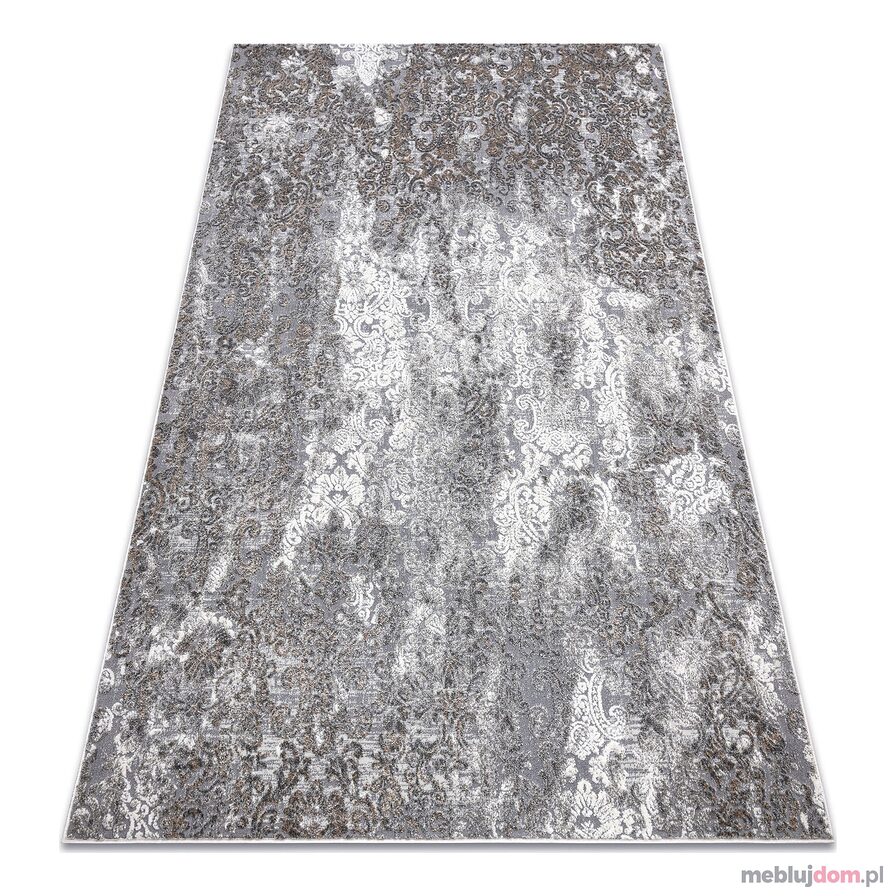 Dywan NOBLE nowoczesny 6773 45 Ornament vintage przecierany - Strukturalny, dwa poziomy runa szary