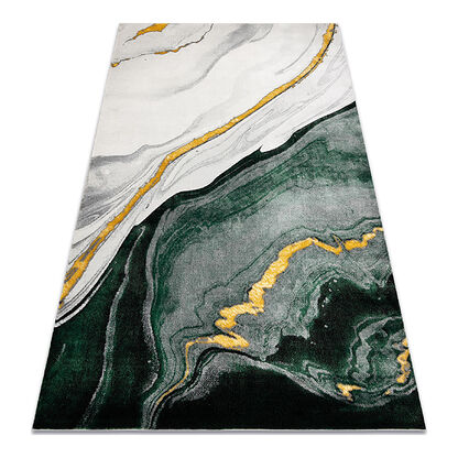 Dywan EMERALD ekskluzywny 1017 glamour, stylowy marmur butelkowa zieleń / złoty
