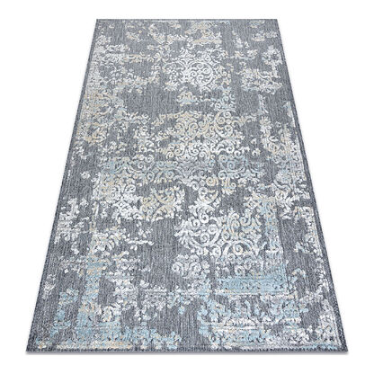 Dywan Strukturalny SOLE D3812 Ornament - płasko tkany szary / beż