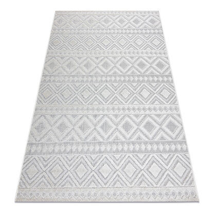 Dywan Strukturalny SOLE D3851 Boho, romby - płasko tkany beż