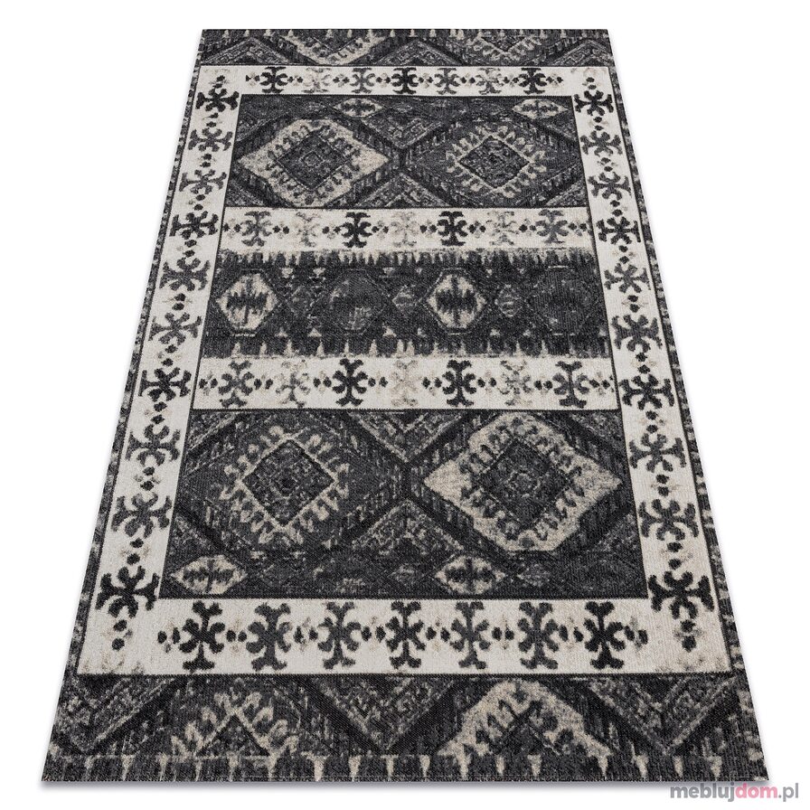 Dywan nowoczesny MUNDO E0651 etniczny outdoor beż / czarny