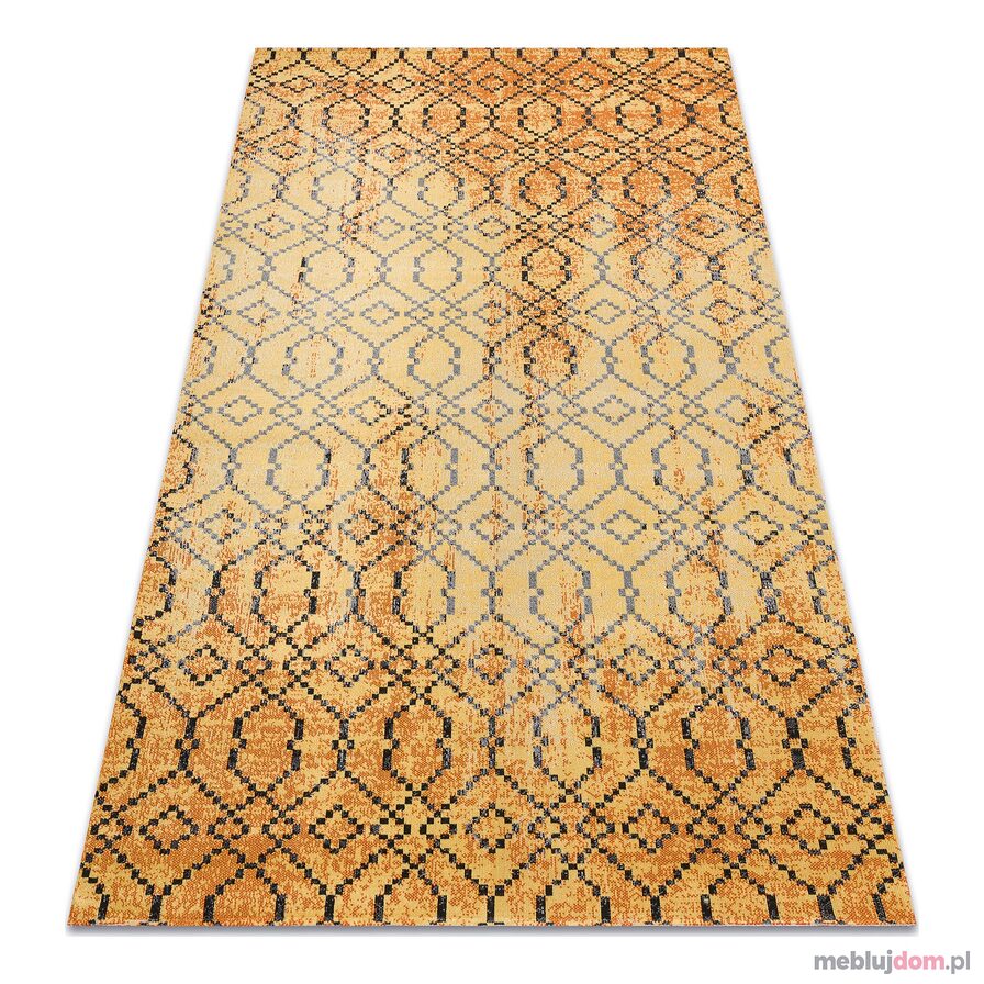 Dywan nowoczesny MUNDO D5751 glamour outdoor pomarańcz / czarny