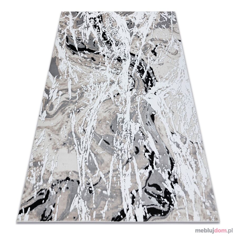 Dywan GLOSS nowoczesny 8488 37 Abstrakcja stylowy, glamour beż / szary