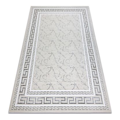 Dywan GLOSS nowoczesny 2813 57 stylowy, ramka, grecki kość słoniowa / szary