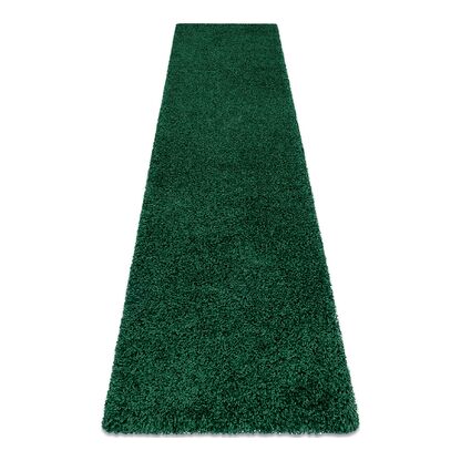 Dywan, Chodnik SOFFI shaggy 5cm butelkowa zieleń - do kuchni, przedpokoju, na korytarz