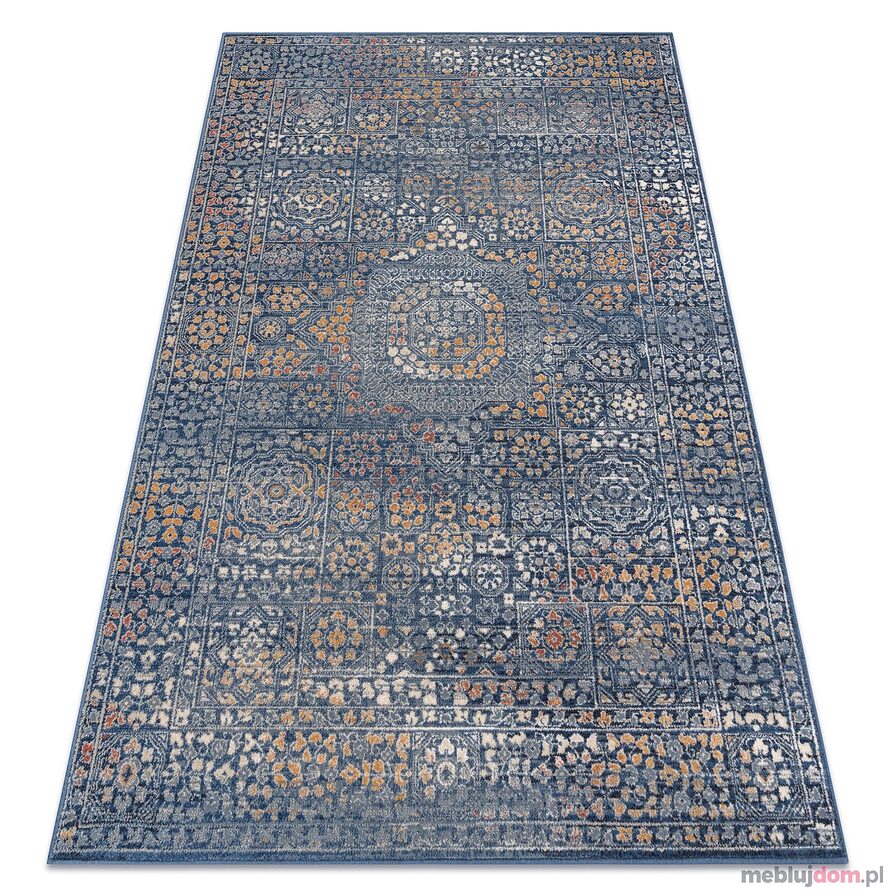 Dywan NAIN Ornament 7708/51911 granat / pomarańczowy