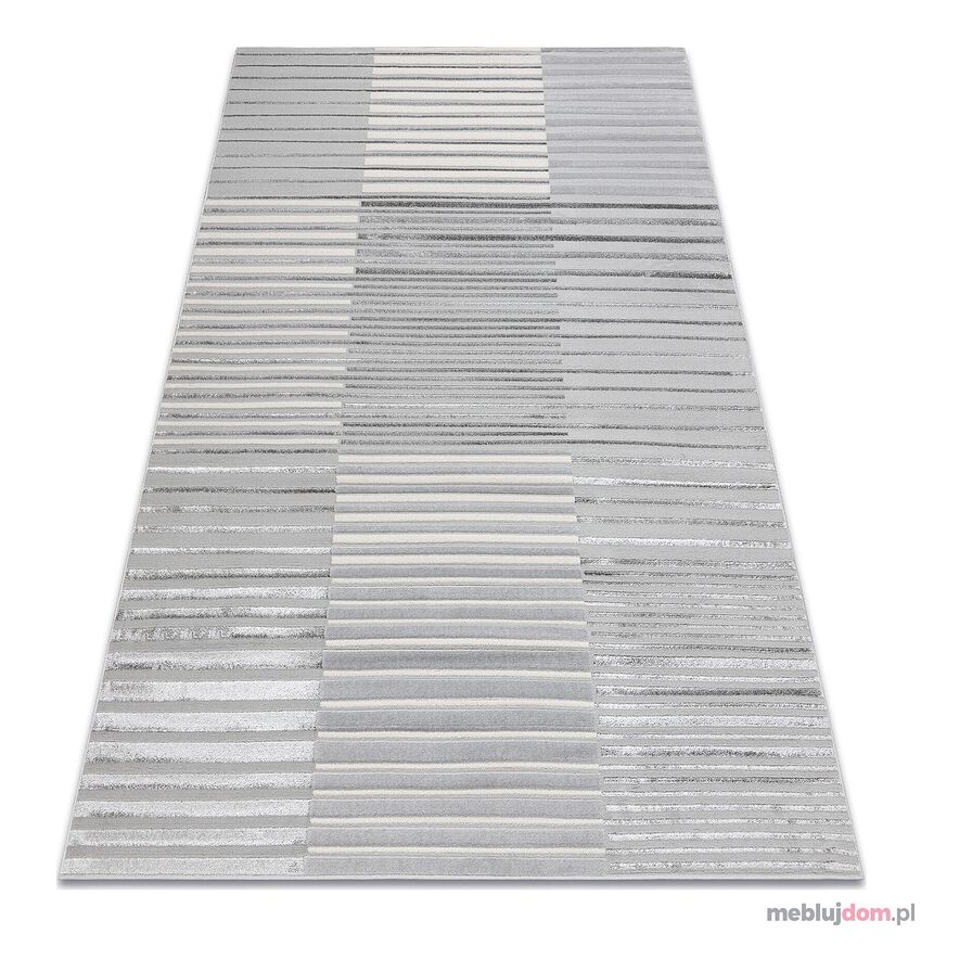 Dywan LIRA E2681 Paski, strukturalny, nowoczesny, glamour - szary