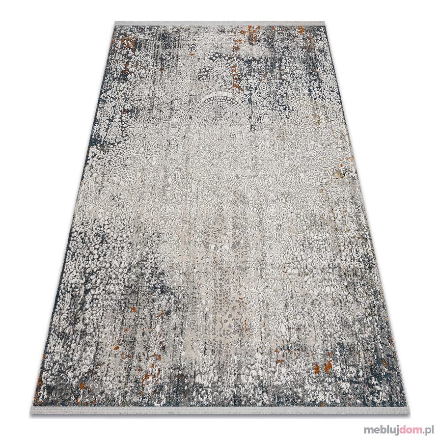 Dywan TULS nowoczesny, strukturalny, frędzle 51327 Vintage, przecierany, ornament kość słoniowa / krem