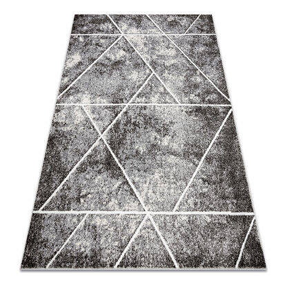 Dywan MATEO 8031/644 Nowoczesny, geometryczny, trójkąty - strukturalny szary