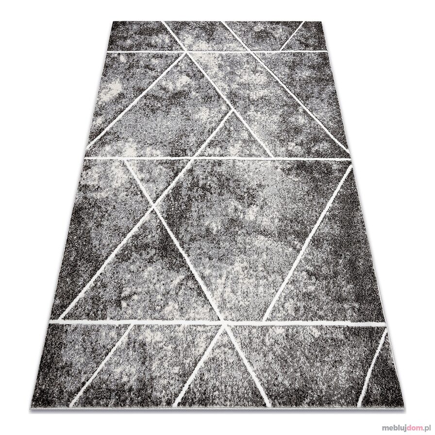 Dywan MATEO 8031/644 Nowoczesny, geometryczny, trójkąty - strukturalny szary