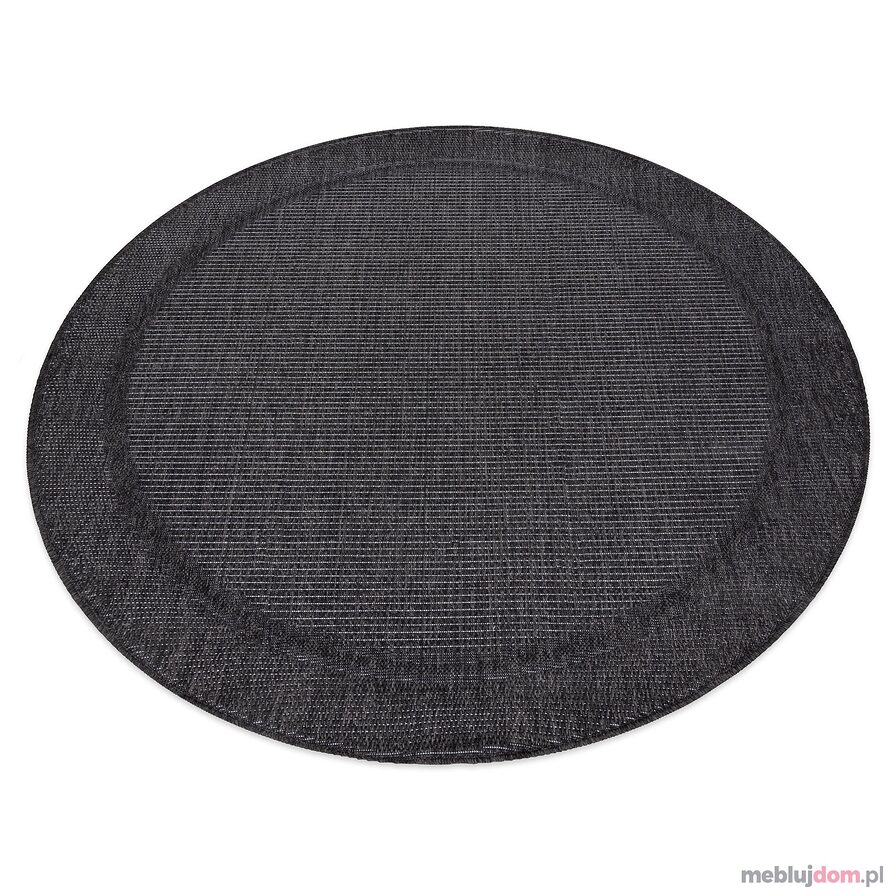 Dywan TIMO 5979 koło SZNURKOWY SIZAL outdoor ramka czarny