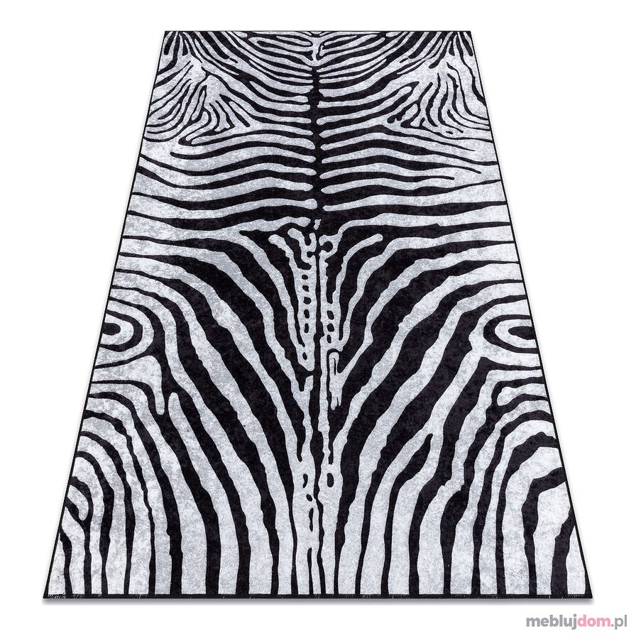Dywan do prania MIRO 51331.803 Zebra antypoślizgowy - czarny / biały