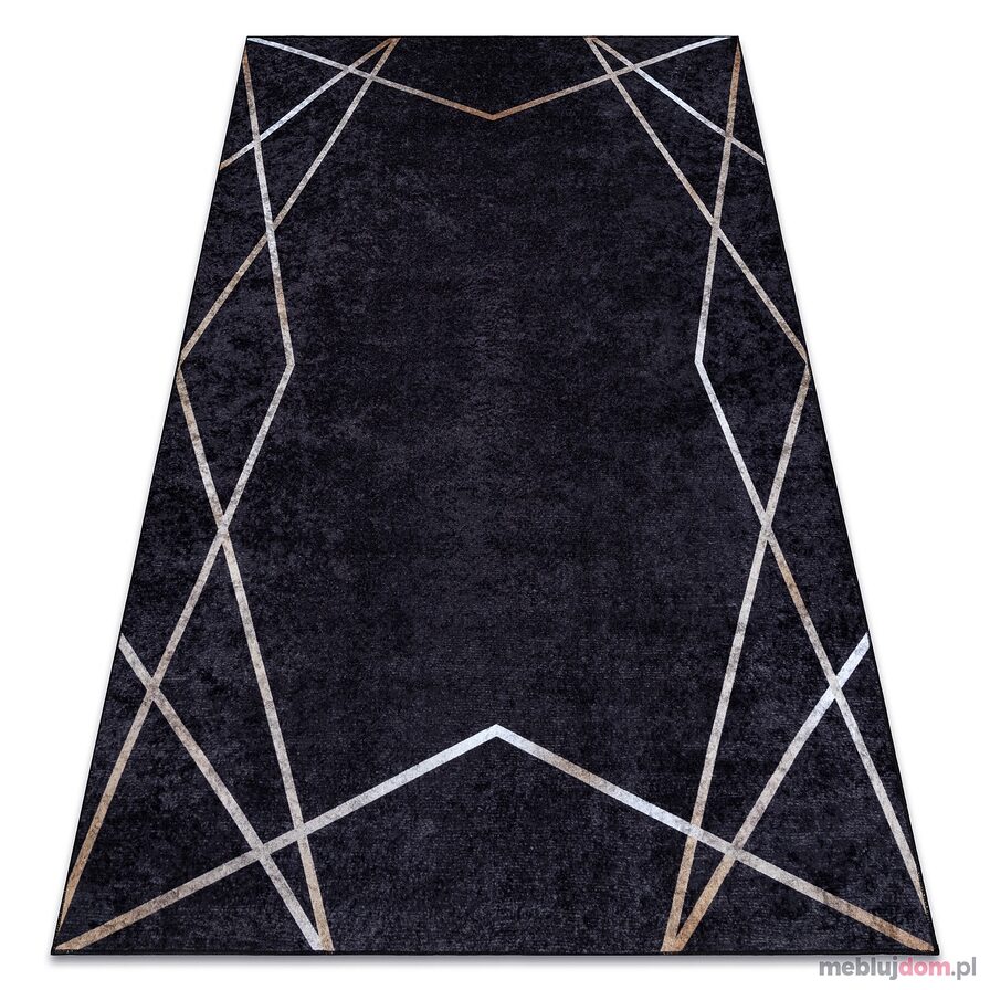 Dywan do prania MIRO 51233.811 Geometryczny antypoślizgowy - czarny