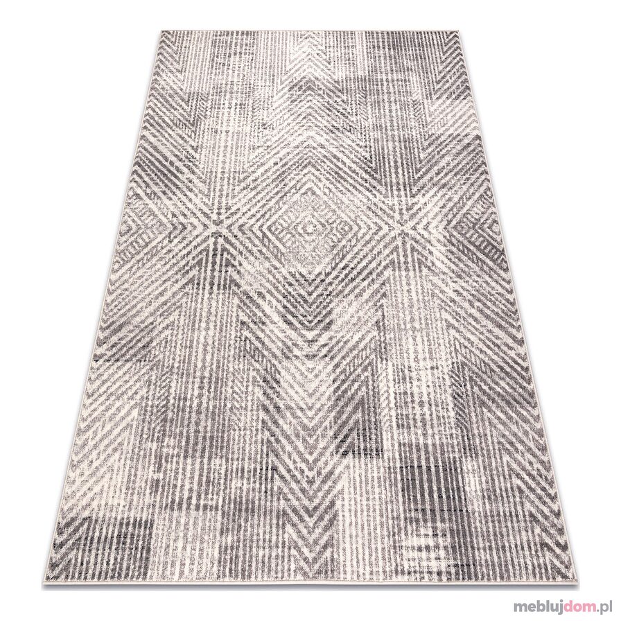 Dywan wełniany ANGEL 7890 / 52042 Jodełka, chevron beż / szary