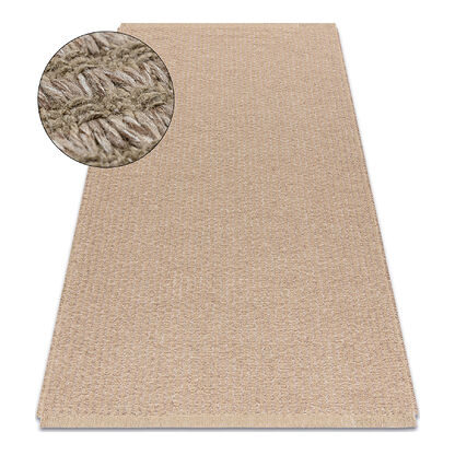 Dywan JUTE 3650 beż linie - jutowy, płaskotkany, frędzle