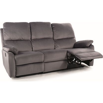 Sofa rozkładana SPENCER 3 VELVET Signal w szarej tkaninie BLUVEL 14