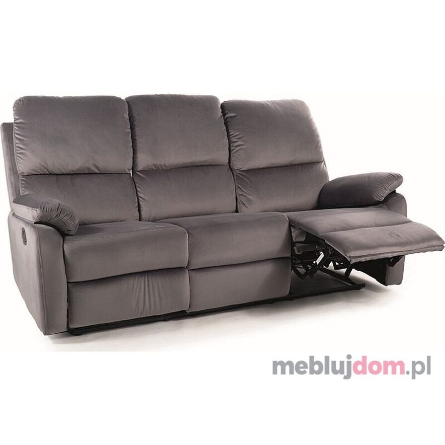 Sofa rozkładana SPENCER 3 VELVET Signal w szarej tkaninie BLUVEL 14