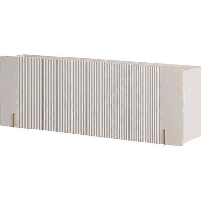 Komoda wisząca MALMI GOLD 2 200 w odiceniu kaszmiru zdobiona ryflowaniem i złotymi detalami