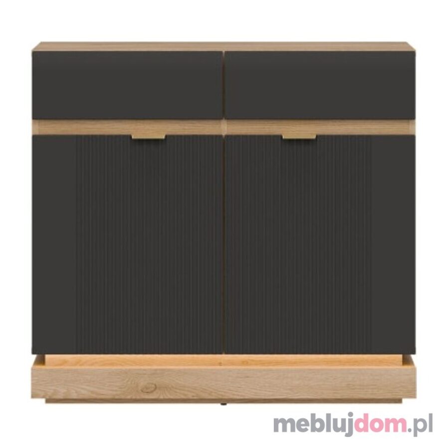 Komoda MILTON ML02 w odcieniu dębu cremona torro z antracytowymi frontami 