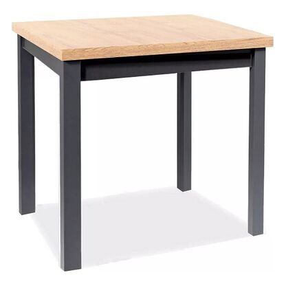 Kwadratowy stół ADAM 80 Signal dąb artisan / czarny mat