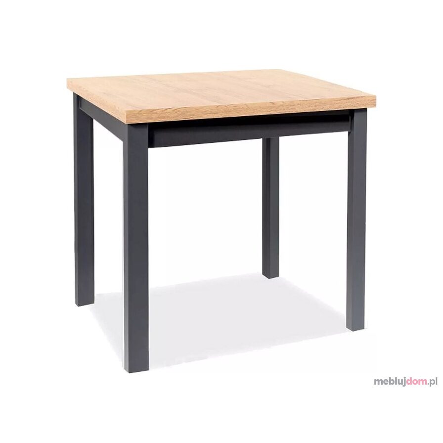 Kwadratowy stół ADAM 80 Signal dąb artisan / czarny mat