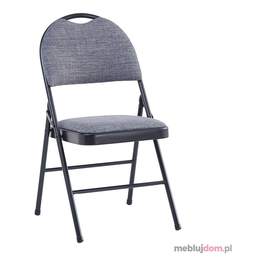 Krzesło konferencyjne składane K25-FX w szarym odcieniu na czarnej podstawie