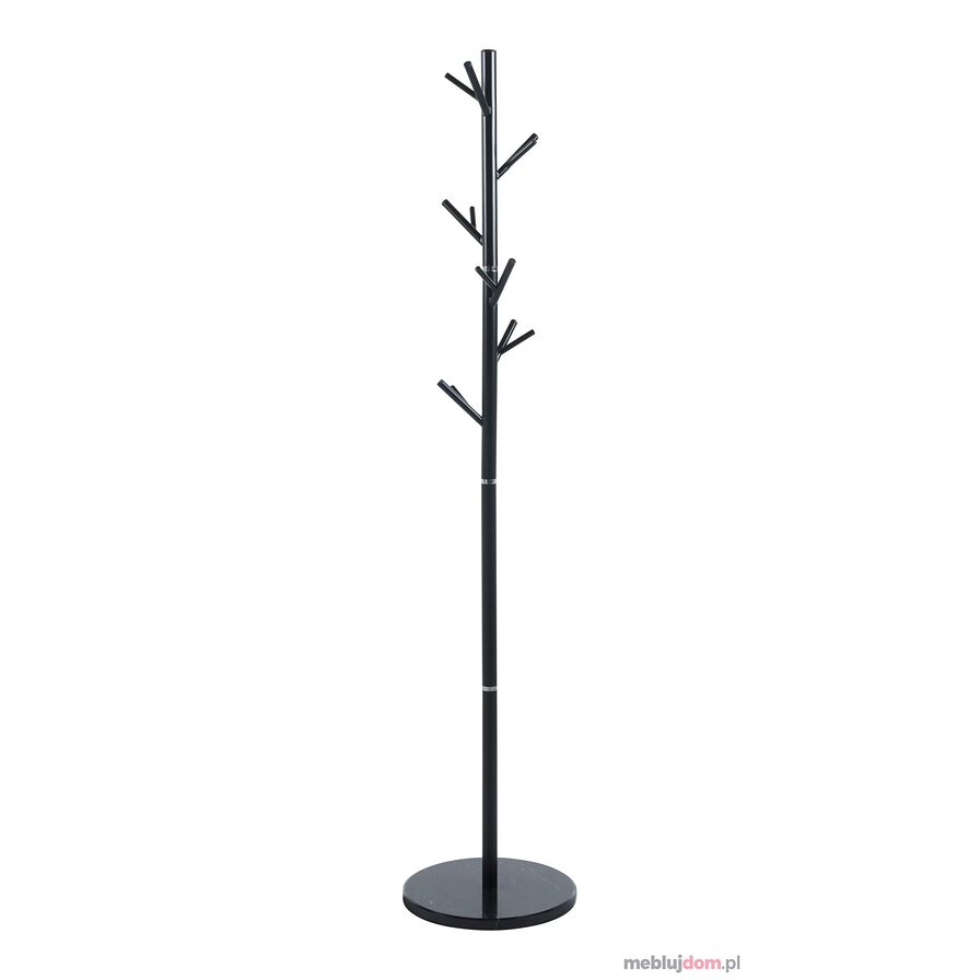 Czarny wieszak W8-FX na marmurowej czarnej podstawie