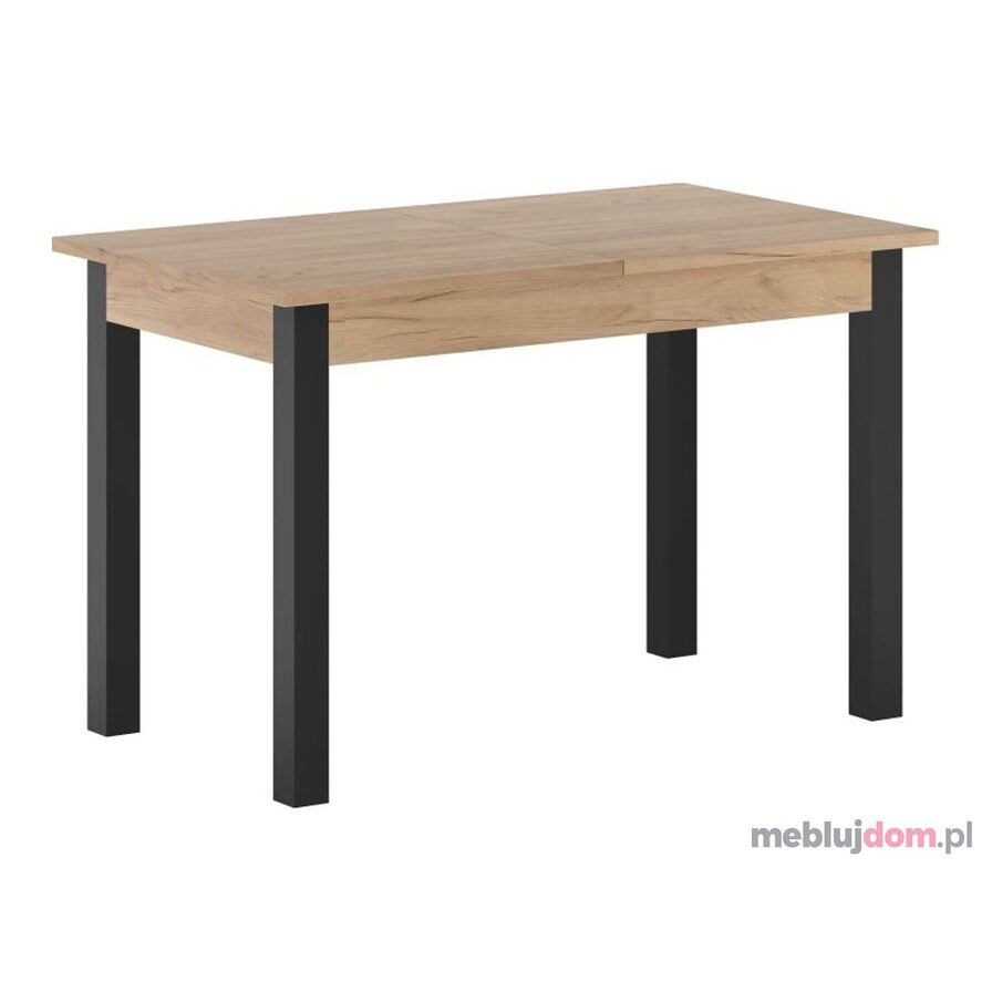 Stół rozkładany ST22-FX 67x120-160 w odcieniu dębu złotego craft na czarnych nogach 
