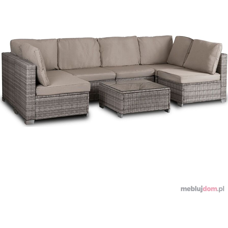 Beżowy zestaw mebli ogrodowych COLOMBUS