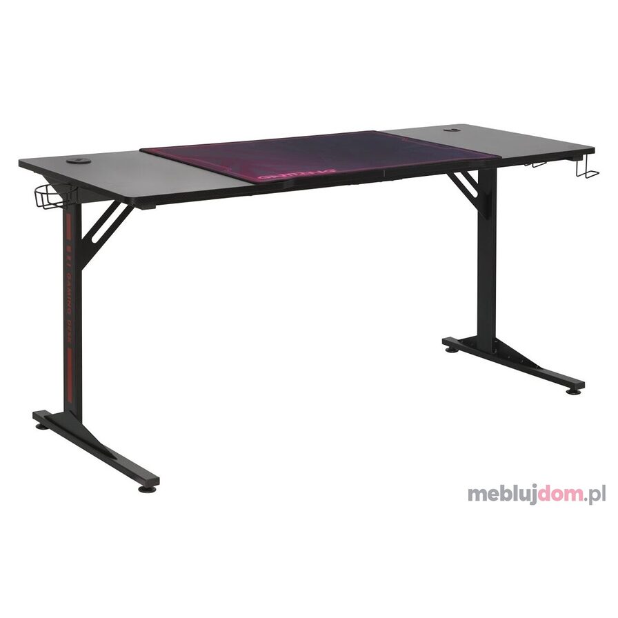 Biurko gamingowe B9-FX z haczykami, uchwytem i USB