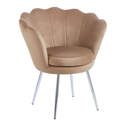 Fotel FR1-FX SILVER w odcieniu cappuccino na chromowanych nogach