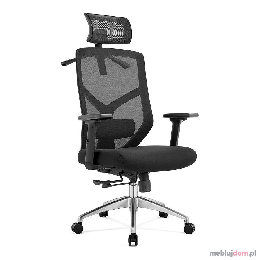 Czarny fotel ergonomiczny ROSA