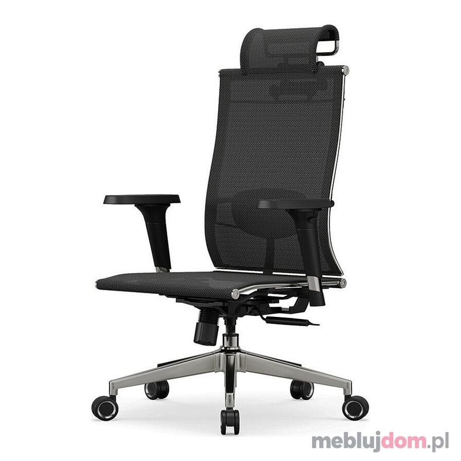 Fotel ergonomiczny iO na chromowanej podstawie i z regulacją