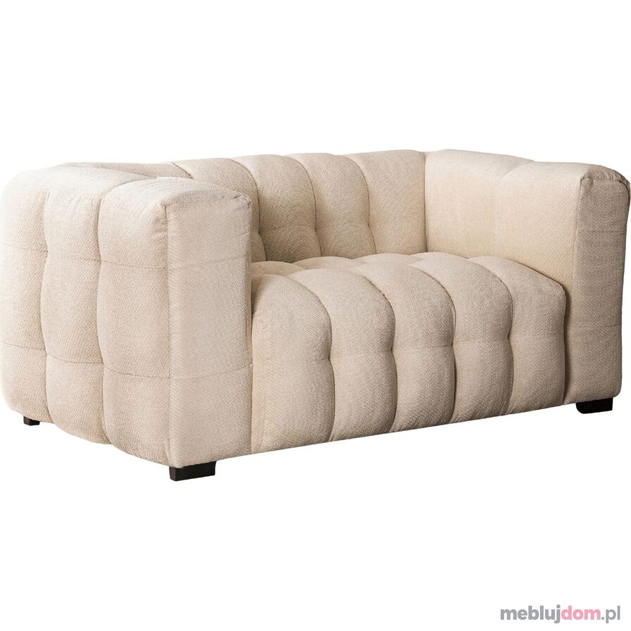 Sofa dwuosobowa na sprężynach falistych MODERNO 2S kremowa