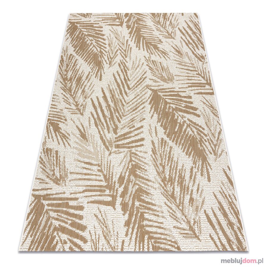 Dywan sizal FLAT 48977256 Liście Palmy - beż naturalny kolor słomkowy, sznurkowy